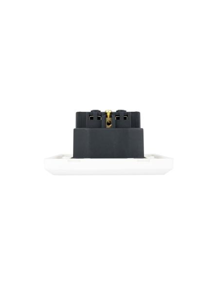 BASE ENCHUFE PARED TIPO SCHUKO CON 2 TOMAS USB MAX 2.4A BLANCA NANOCAB 10.35.0010