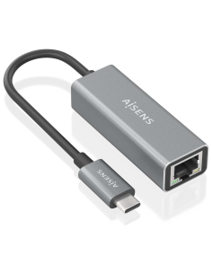 CONVERSOR AISENS USB3.1 GEN1 USB-C A ETHERNET GIGABIT GRIS 15CM