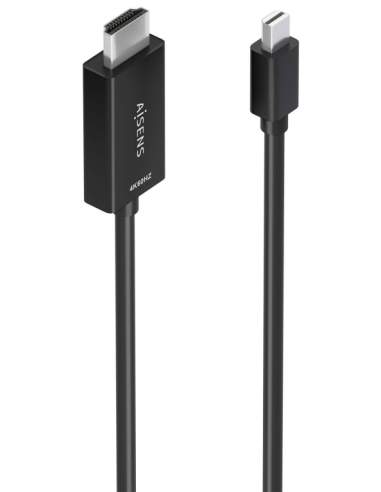 CABLE CONVERSOR AISENS MINI DP/M A HDMI/M 4K@60HZ NEGRO 1.0M