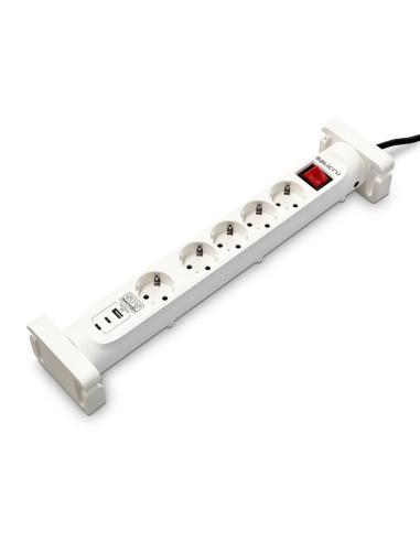 REGLETA SALICRU SPS.SAFE 5S PROTECTORA DE SOBRETEN 5 TOMAS 3USB 680DA000003