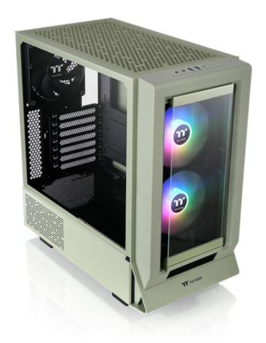 CAJA GAMING THERMALTAKE CERES 350 MX ATX 3XVENT 140 ARGB SN FUENTE MATCHA
