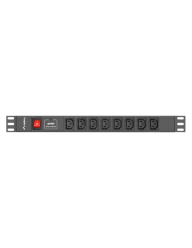 REGLETA LANBERG 1U 16A RACK 19 8X SOCKET IEC C13 NEGRO 2M