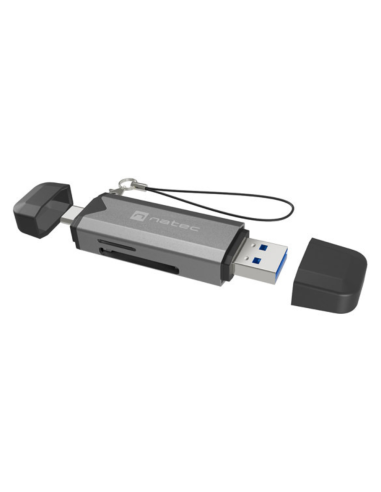 LECTOR DE TARJETAS NATEC SCARAB 3 USB 3.1 GEN 1 USB-A + USB-C SD/MICRO SD