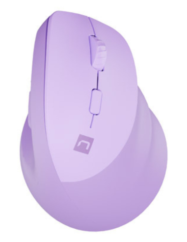 RATON NATEC CRAKE 2 VERTICAL DIESTRO DUAL 2400 DPI LAVANDA BLUETOOTH PILAS
