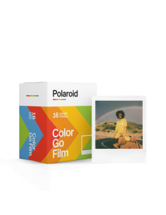 FILM COLOR POLAROID GO / 16 UNIDADES / COMPATIBLE UNICAMENTE CON CAMARA POLAROID GO / MARCO BLANCO