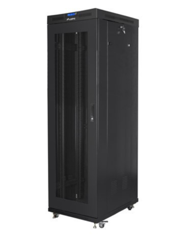 ARMARIO LANBERG RACK 19" 42U 600X1000 FLAT PACK V2 PUERTA MESH CON LCD NEGRO
