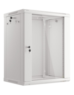 ARMARIO LANBERG MURAL RACK 19" 15U 600X450 FLAT PACK V2 PUERTA CRISTAL GRIS