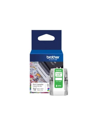 CINTA PAPEL ADHESIVA CONTINUO BROTHER COLOR VC-500W / 12mm x 5m (CZ1002)