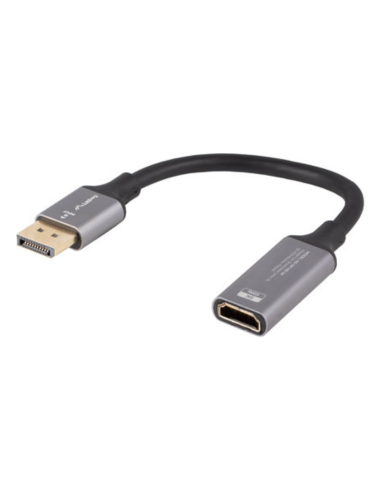 ADAPTADOR LANBERG 8K DISPLAYPORT MACHO/HDMI HEMBRA 20CM