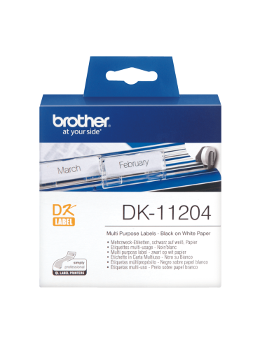 ETIQUETAS BROTHER MULTIPLE USO 17x54 mm (400 Und) (DK11204)
