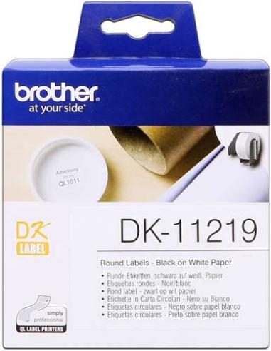 ETIQUETAS BROTHER CIRCULARES 12mm (1200 Und) (DK11219)
