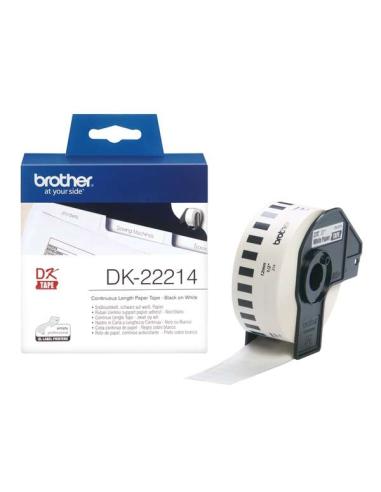 CINTA PAPEL CONTINUA BROTHER BLANCA 12mm 30,48M (DK22214)