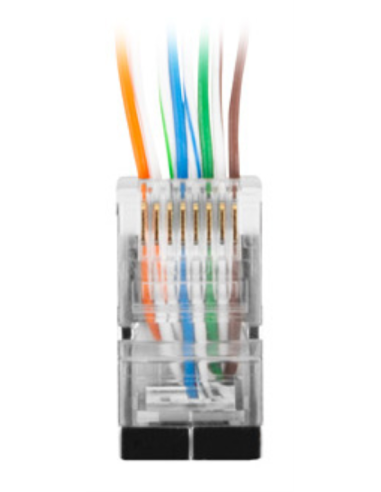 CONECTOR LANBERG CAT.6 FTP 8P8C PASS THROUGH TYPE PACK 20 UDS