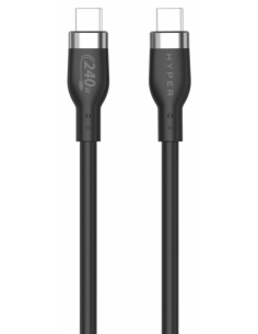HYPER 2M SILICONE 240W USB-C CHARGING CABLE - BLACK