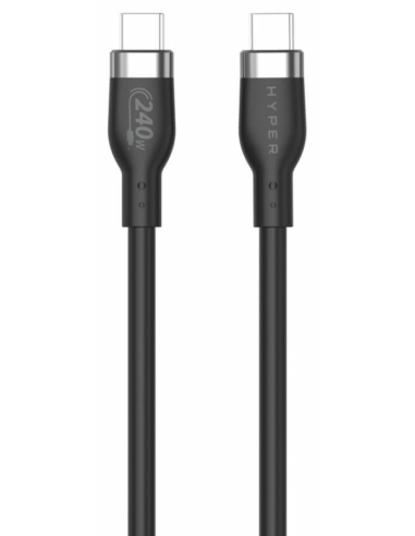 HYPER 2M SILICONE 240W USB-C CHARGING CABLE - BLACK