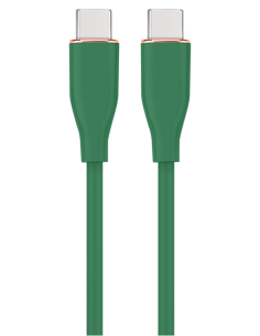 CABLE DE CARGA Y DATOS GEMBIRD (PD) TIPO-C SILICONA ALTA CALIDAD 1,5M VERDE