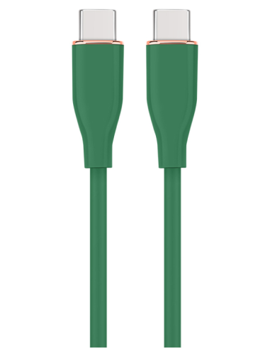 CABLE DE CARGA Y DATOS GEMBIRD (PD) TIPO-C SILICONA ALTA CALIDAD 1,5M VERDE