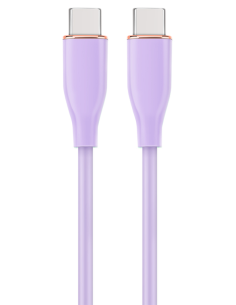 CABLE DE CARGA Y DATOS GEMBIRD (PD) TIPO-C SILICONA ALTA CALIDAD 1,5M MORADO
