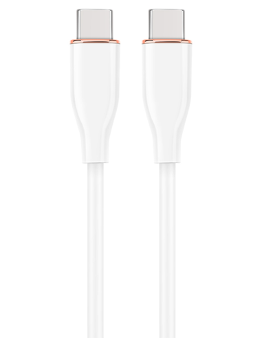 CABLE DE CARGA Y DATOS GEMBIRD (PD) TIPO-C SILICONA ALTA CALIDAD 1,5M BLANCO