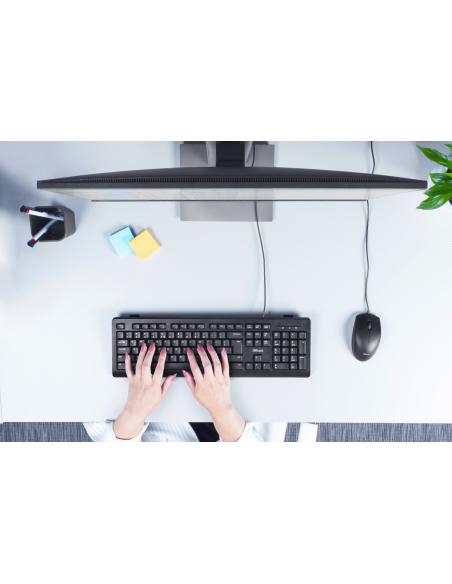TECLADO TRUST USB TK-150 SILENCIOSO NEGRO 23982