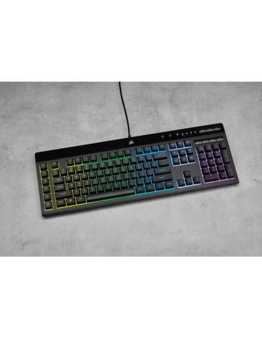 TECLADO CORSAIR USB K55 RGB PRO GAMING REPOSAMUNECA EXTRAIBLE