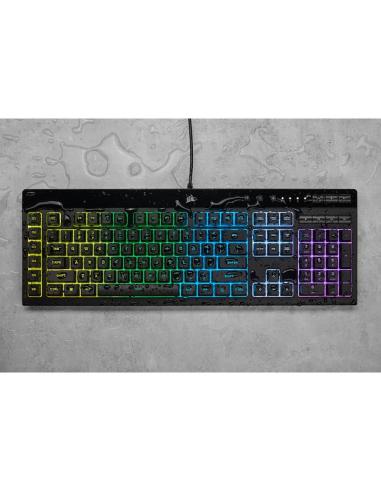 TECLADO CORSAIR USB K55 RGB PRO GAMING REPOSAMUNECA EXTRAIBLE
