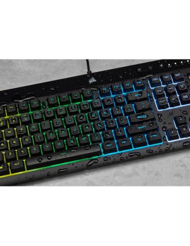 TECLADO CORSAIR USB K55 RGB PRO GAMING REPOSAMUNECA EXTRAIBLE