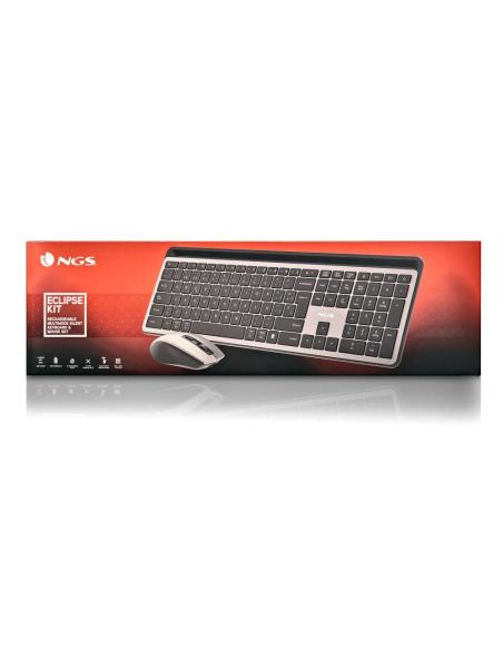 TECLADO NGS RATON ECLIPSE KIT INALAMBRICO MULTIMODO RECARGABLE USB-C