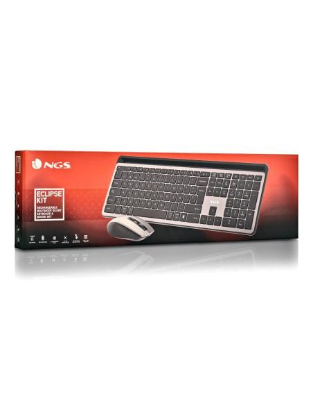 TECLADO NGS RATON ECLIPSE KIT INALAMBRICO MULTIMODO RECARGABLE USB-C