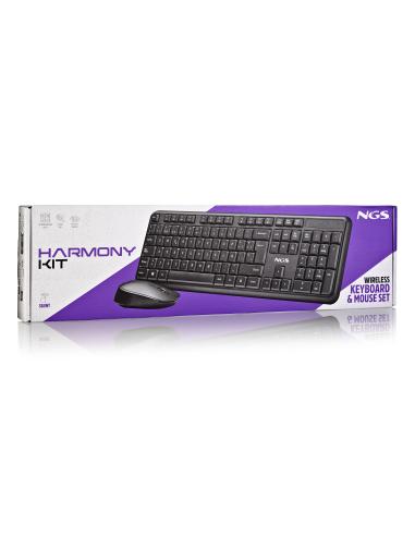 TECLADO NGS RATON HARMONY KIT INALAMBRICO MULTIMEDIA SILENCIOSO