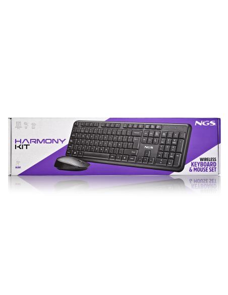 TECLADO NGS RATON HARMONY KIT INALAMBRICO MULTIMEDIA SILENCIOSO