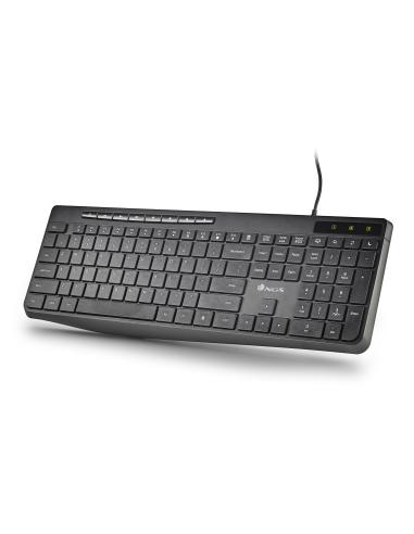 TECLADO NGS SPECTRA USB ULTRASLIM SILENCIOSO MULTIMEDIA NEGRO