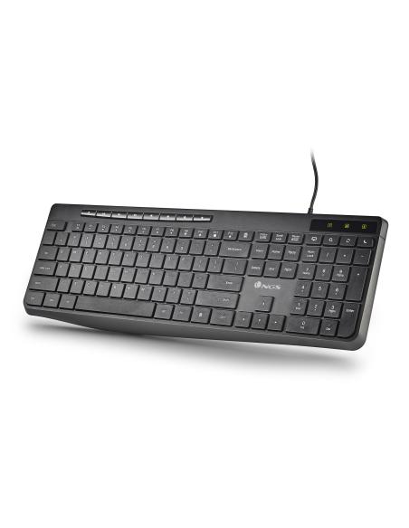 TECLADO NGS SPECTRA USB ULTRASLIM SILENCIOSO MULTIMEDIA NEGRO