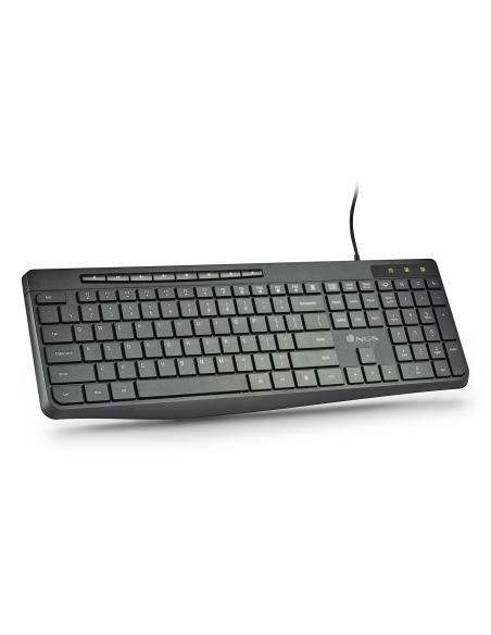 TECLADO NGS SPECTRA USB ULTRASLIM SILENCIOSO MULTIMEDIA NEGRO