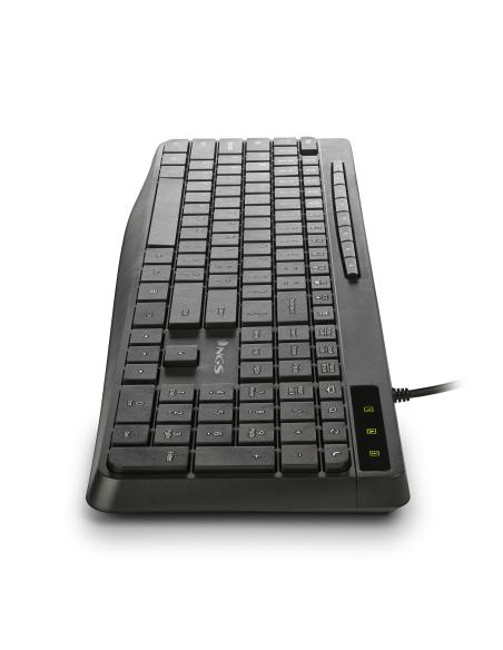 TECLADO NGS SPECTRA USB ULTRASLIM SILENCIOSO MULTIMEDIA NEGRO