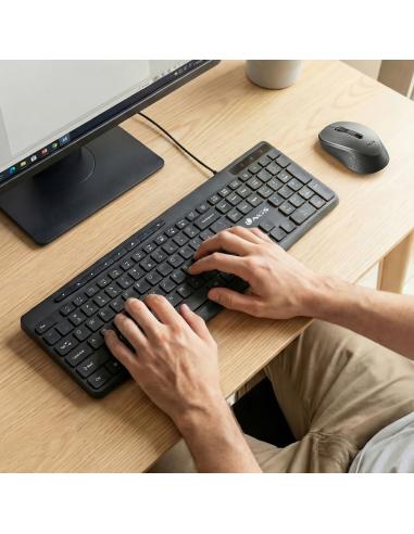 TECLADO NGS SPECTRA USB ULTRASLIM SILENCIOSO MULTIMEDIA NEGRO