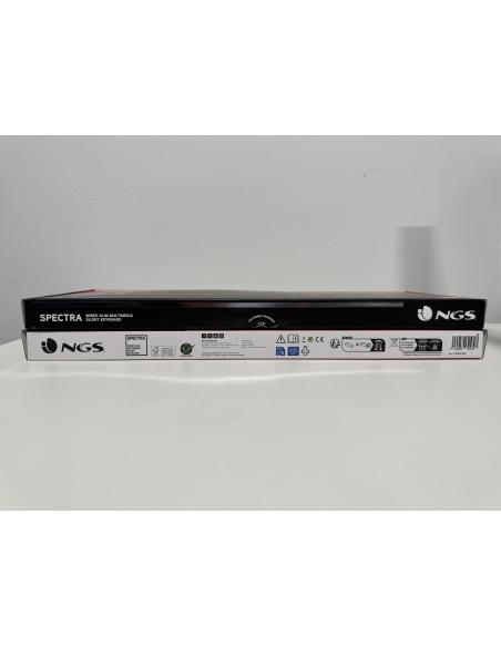 TECLADO NGS SPECTRA USB ULTRASLIM SILENCIOSO MULTIMEDIA NEGRO
