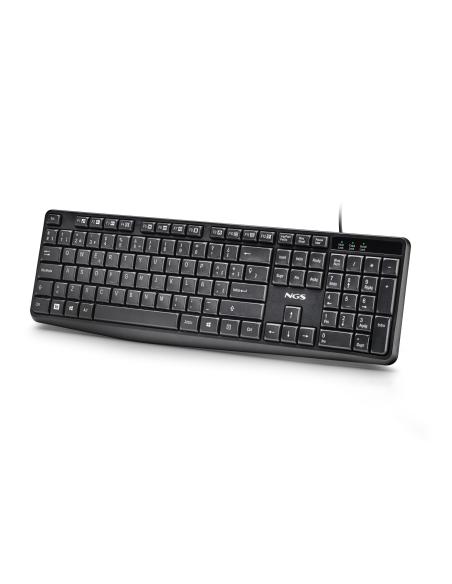TECLADO NGS FUNKY V4 USB 12 TECLAS MULTIMEDIA NEGRO