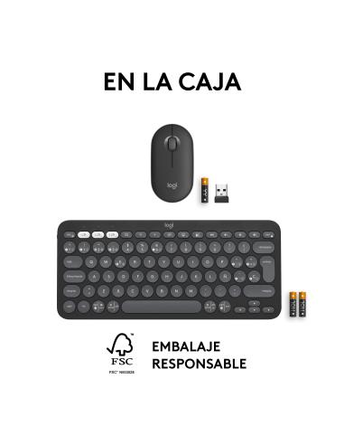 TECLADO LOGITECH INALAMBRICO KIT TR PEBBLE 2 COMBO BT 920-012227