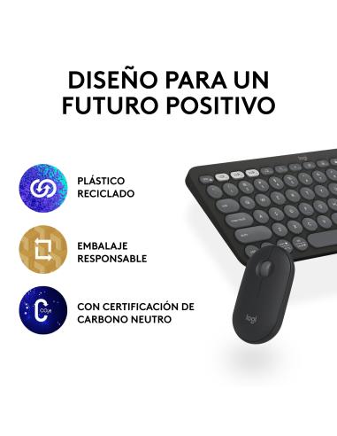 TECLADO LOGITECH INALAMBRICO KIT TR PEBBLE 2 COMBO BT 920-012227