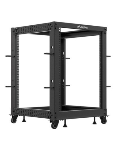 ARMARIO LANBERG ABIERTO RACK 19" 15U 600X600 AJUSTABLE HASTA 1100 NEGRO