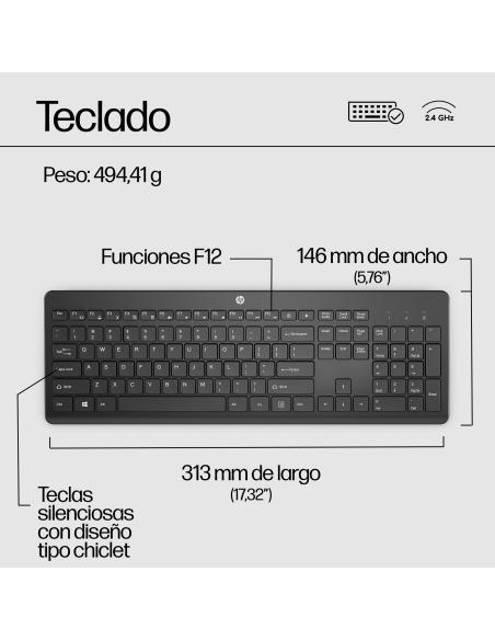 TECLADO HP 230 INALAMBRICO 3L1E7AA