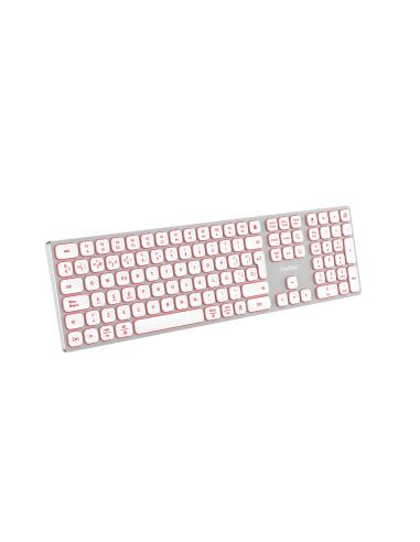 TECLADO COOLBOX INALAMBRICO ILUMINADO B431 RECARGABLE BT5.1 2.4G ALUMINIO BLANCO