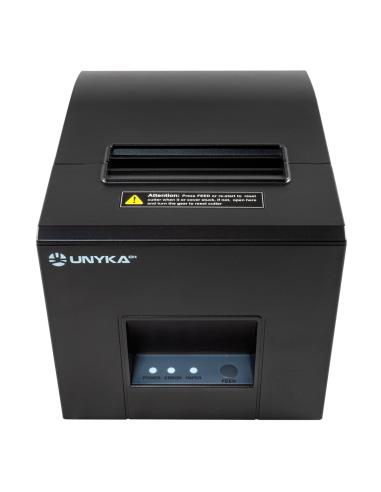 IMPRESORA TICKET POS3 TERMICA UNYKACH USBSERIERED CON CABLE NEGRA UK56007