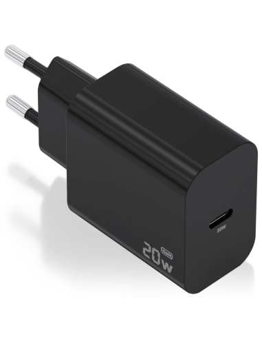 CARGADOR AISENS GAN 20W 1XUSB-C PD3.0 NEGRO