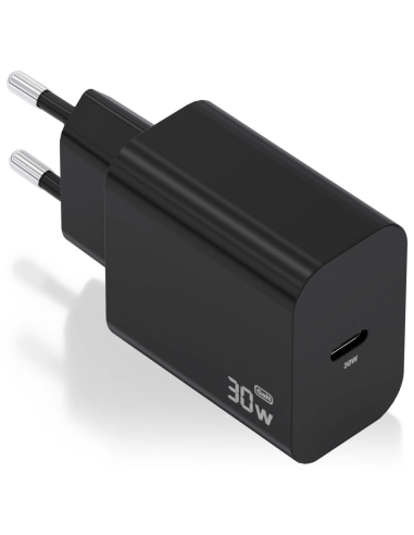 CARGADOR AISENS GAN 30W 1XUSB-C PD3.0 NEGRO