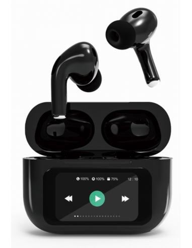 AURICULARES GEMBIRD TWS-LCD-ANC-01-BK NEGRO BT