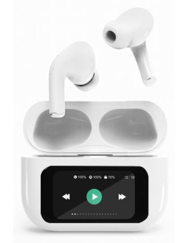 AURICULARES GEMBIRD TWS-LCD-ANC-01-W BLANCO BT