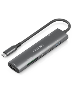 USB-C DOCK AISENS 7 EN 1 USB-C A HDMI 2XUSB-A USB-A PD 100W SD MICRO SD