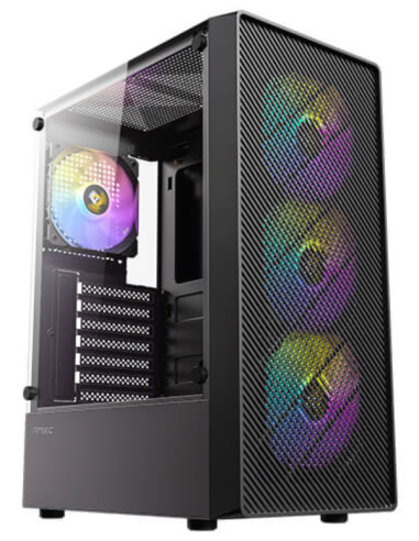 CAJA ANTEC AX26 ARGB ATX NEGRO 4XVENT 120MM 2XUSB SN FUENTE